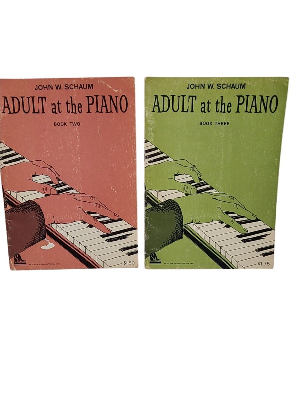 Vintage John W Schaum Adult at the Piano Sheet Music Book Lot  Book 2 & 3 (1968)